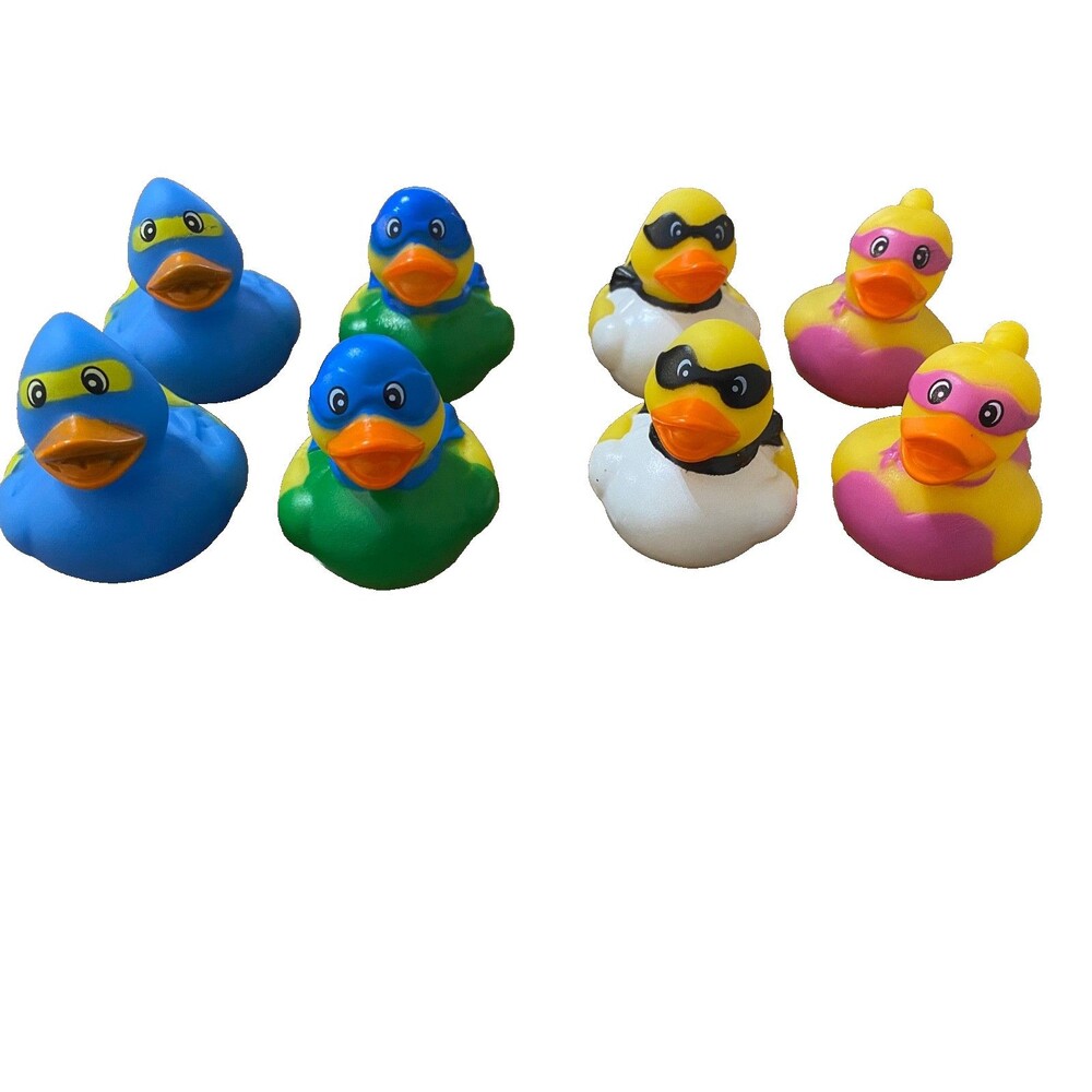 Superhero Rubber Duckies~Lot of 8~Party Favors~Bath Toys~Baby Shower~Duck Jeep